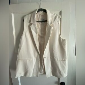 Abercrombie White Blazer Vest